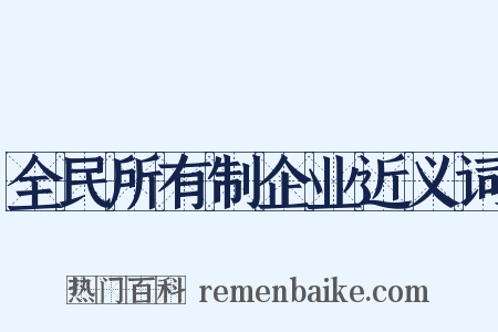 全民所有制企业近义词是什么意思的图片